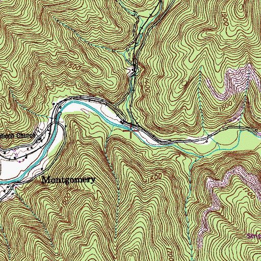 Topographic Map of Roach Creek, TN