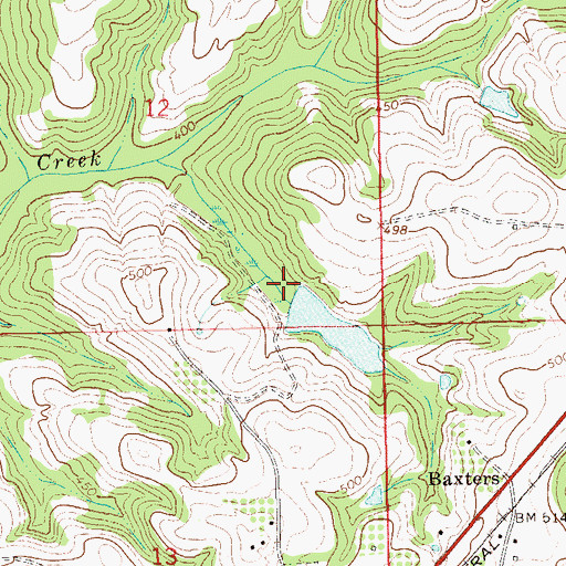 Topographic Map of Weston Lake Dam, AL