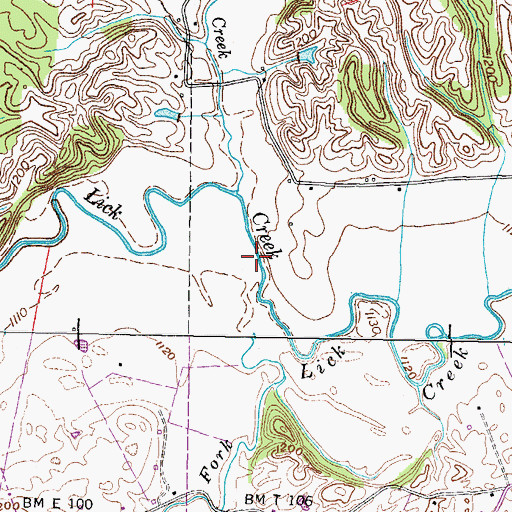 Topographic Map of Roaring Fork, TN