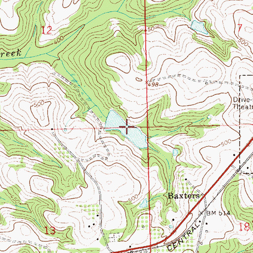 Topographic Map of Weston Lake, AL