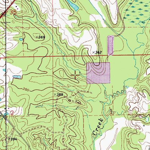 Topographic Map of Greenville Sewage Lagoon Dam, AL