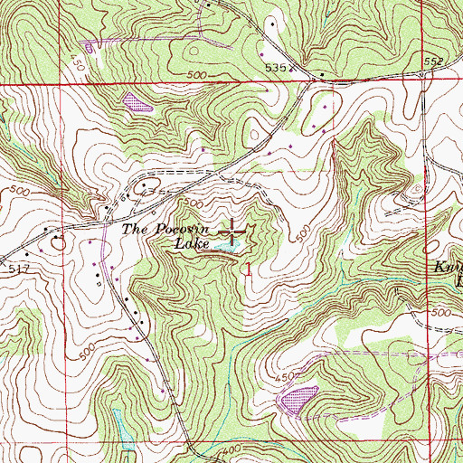 Topographic Map of Pocosin Pond Dam, AL