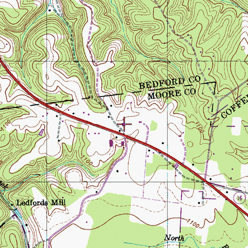 Topographic Map of Roberts Chapel, TN