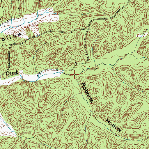 Topographic Map of Roberts Hollow, TN