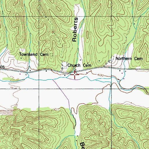 Topographic Map of Roberts Hollow, TN