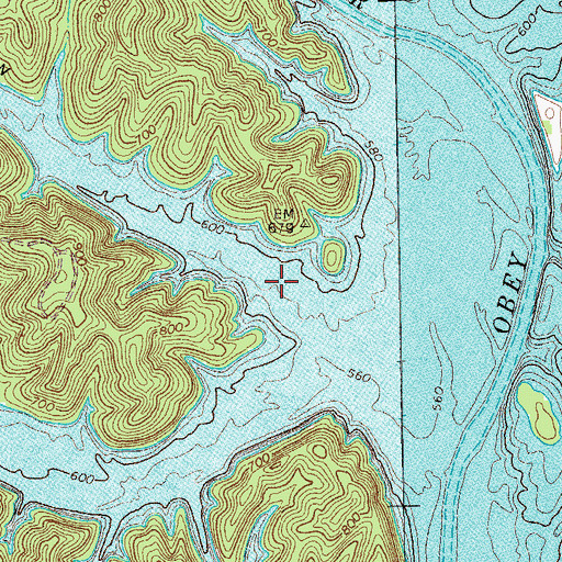 Topographic Map of Roberts Hollow, TN