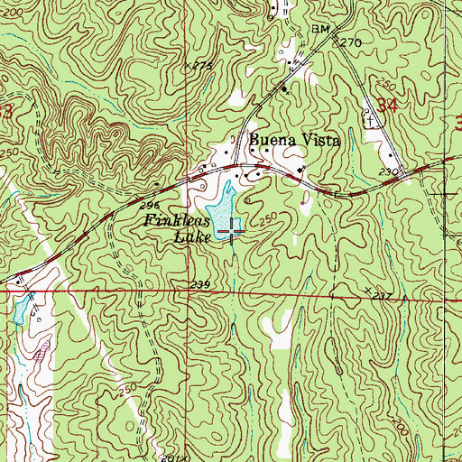 Topographic Map of Pine Lake Dam, AL