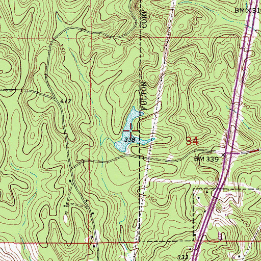 Topographic Map of Scotch Club Lake, AL