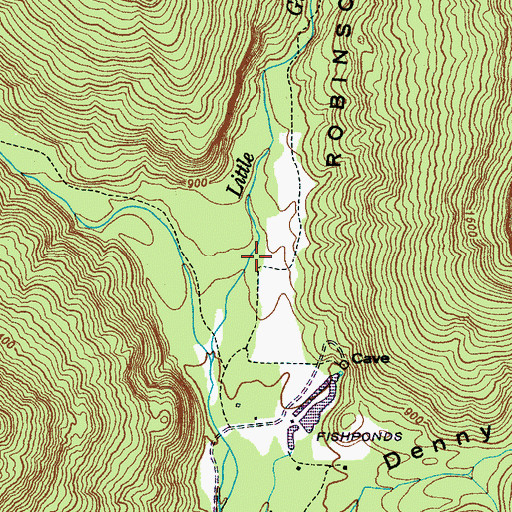 Topographic Map of Robinson Cove, TN