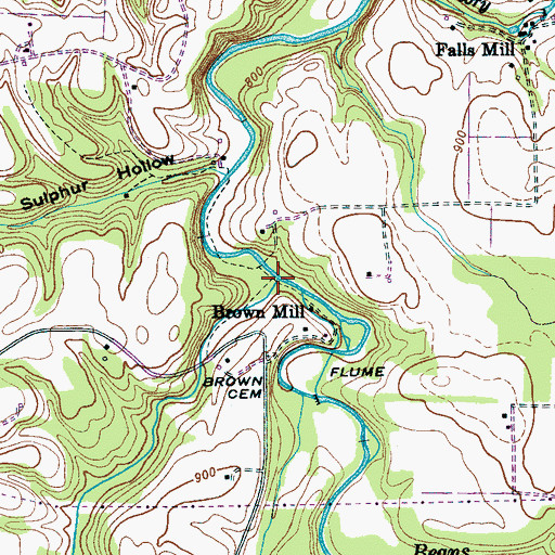 Topographic Map of Robinson Creek, TN