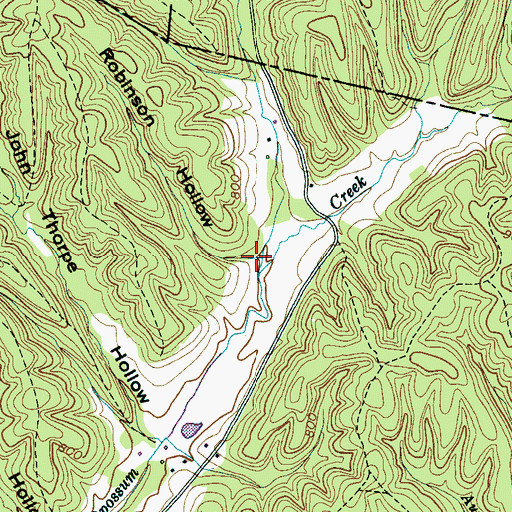 Topographic Map of Robinson Hollow, TN