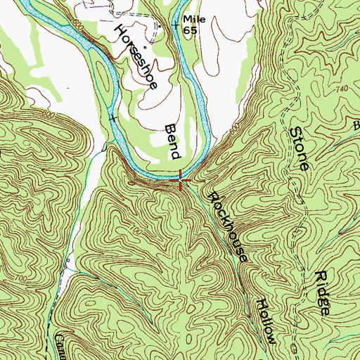 Topographic Map of Rochouse Hollow, TN