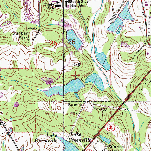 Topographic Map of F H Morgan Lake, AL