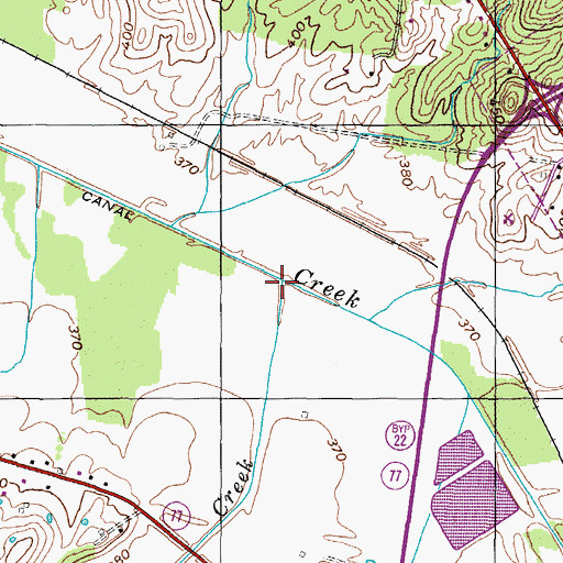 Topographic Map of Rock Creek, TN