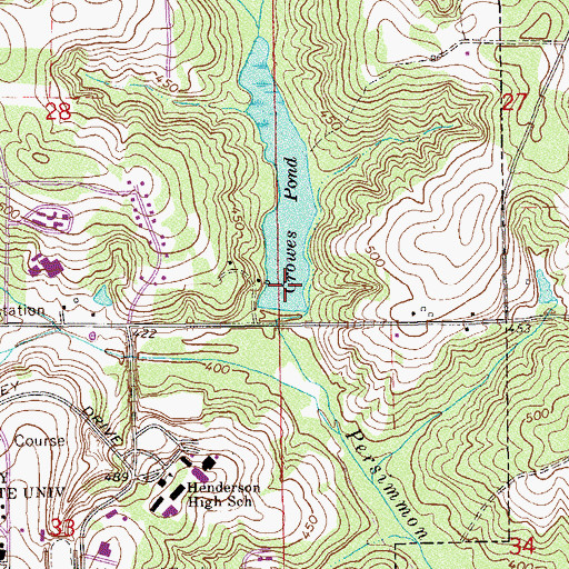 Topographic Map of Crowes, AL