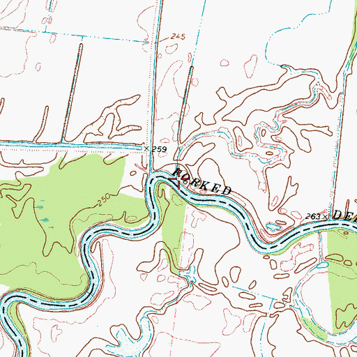 Topographic Map of Rock Slough, TN