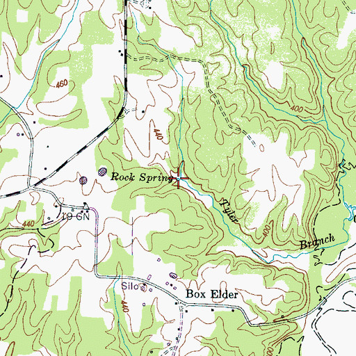 Topographic Map of Rock Spring, TN