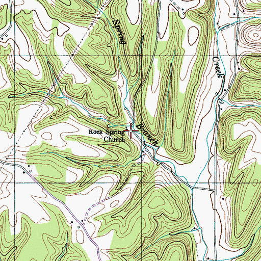 Topographic Map of Rock Spring Church, TN