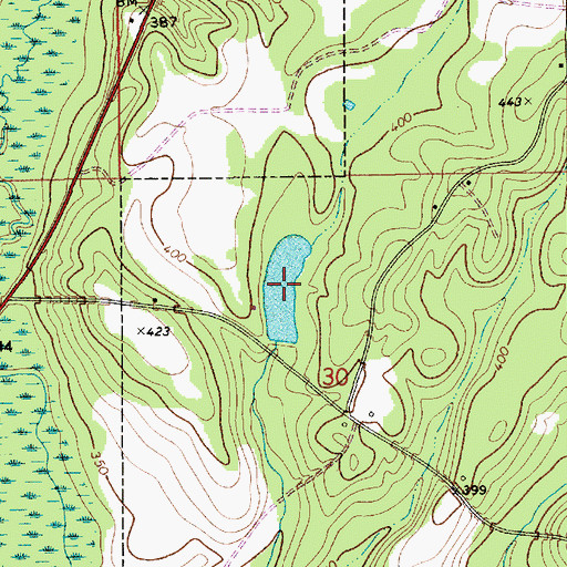 Topographic Map of Stirling Hamilton Lake, AL