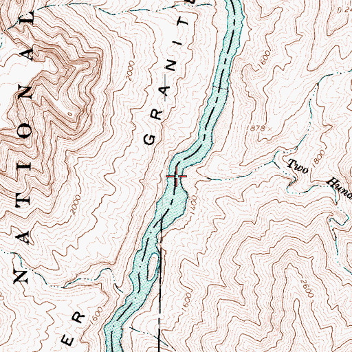 Topographic Map of Two Hundred and Twentytwo Mile Creek, AZ