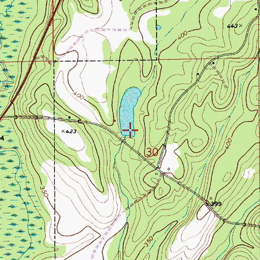 Topographic Map of Stirling Hamilton Lake Dam, AL