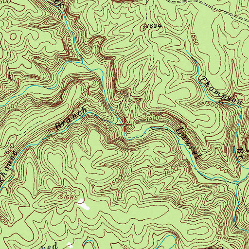 Topographic Map of Rockhouse Branch, TN