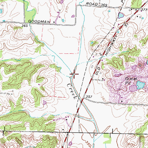 Topographic Map of Rockspring Branch, TN