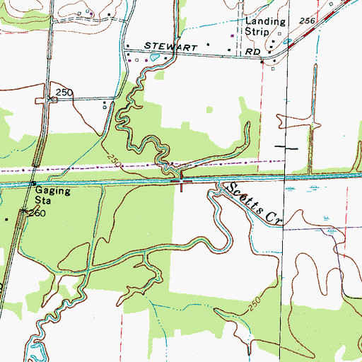 Topographic Map of Rocky Branch, TN