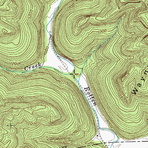 Topographic Map of Rocky Creek, TN