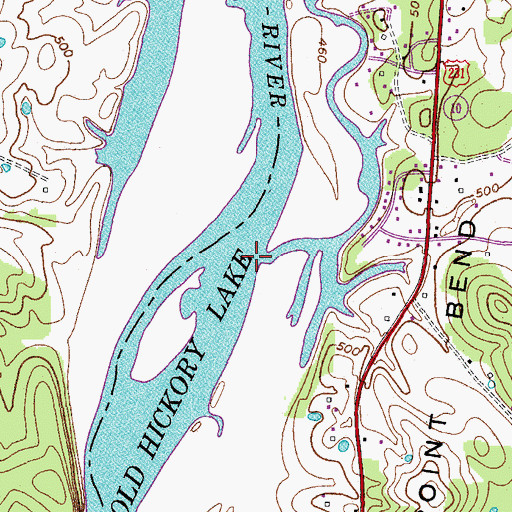 Topographic Map of Rocky Creek, TN