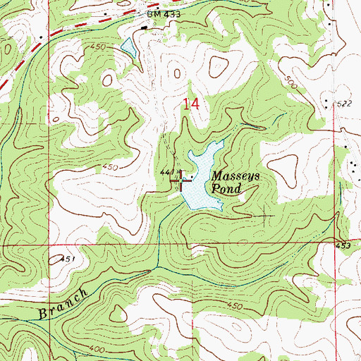 Topographic Map of B C Massey Dam, AL