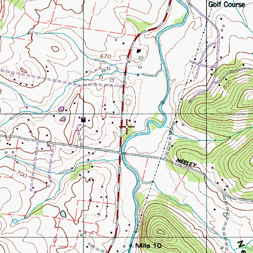 Topographic Map of Rocky Glade Church, TN
