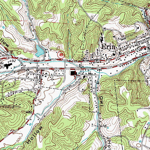 Topographic Map of Rocky Hollow, TN