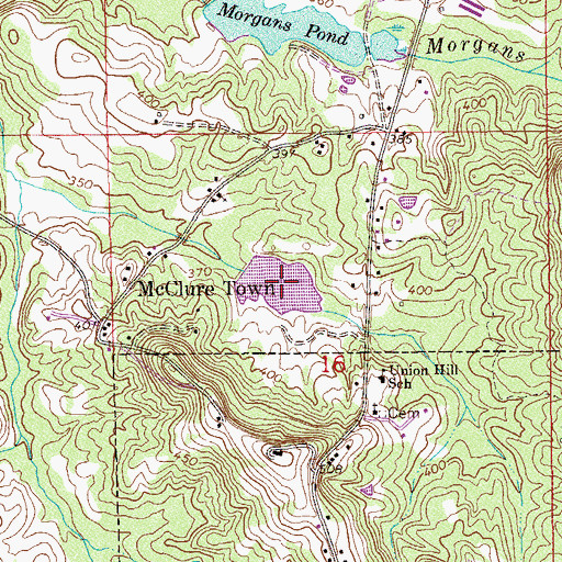 Topographic Map of W R Chapman Lake Number One, AL