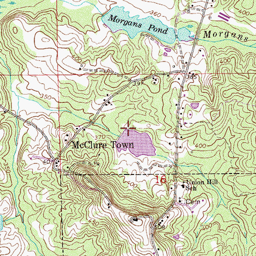 Topographic Map of W R Chapman Lake Dam Number 1, AL