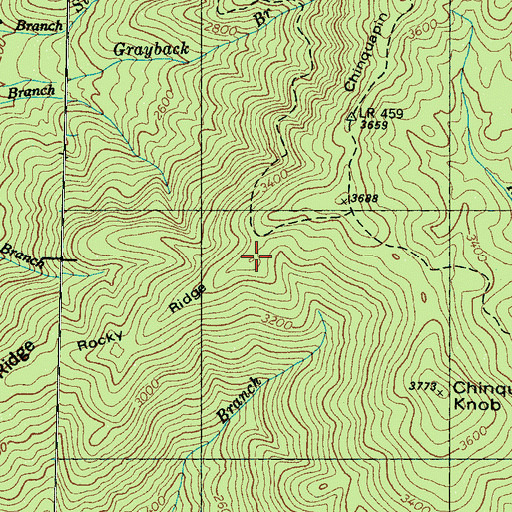 Topographic Map of Rocky Ridge, TN