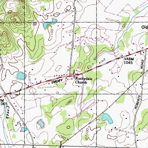Topographic Map of Rockydale Church, TN