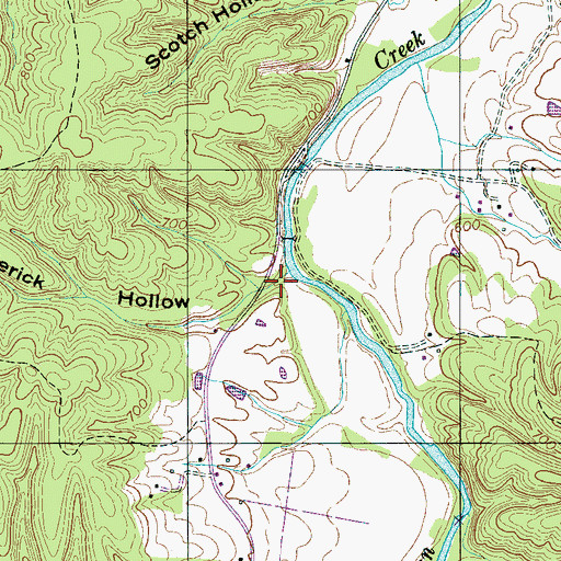 Topographic Map of Roderick Hollow, TN