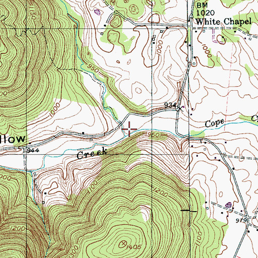 Topographic Map of Rodgers Hollow, TN