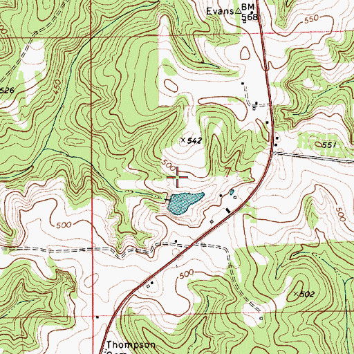 Topographic Map of R D Beasley Fish Pond, AL