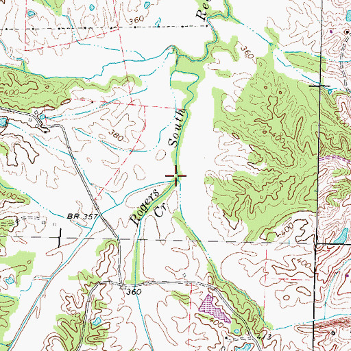 Topographic Map of Rogers Creek, TN
