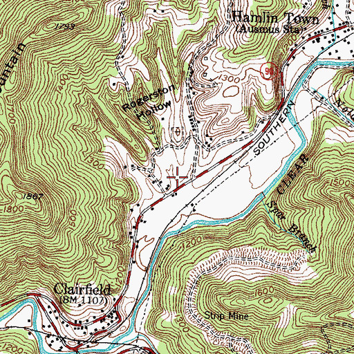 Topographic Map of Rogerston Hollow, TN