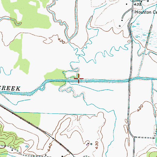 Topographic Map of Roland Creek, TN