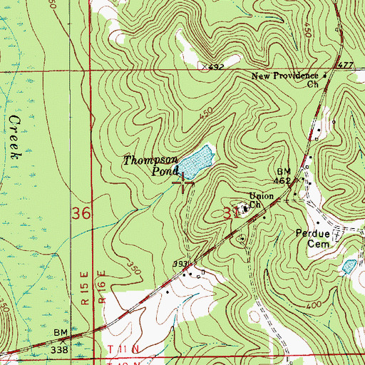Topographic Map of Mitchell Dam, AL