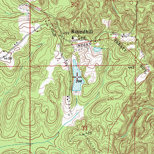 Topographic Map of Lake Crow, AL
