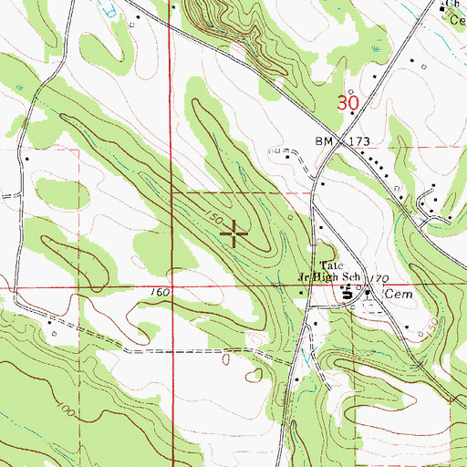 Topographic Map of Brox Mcintosh Dam, AL