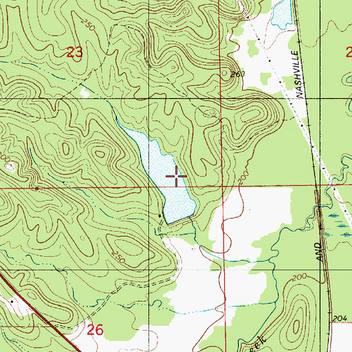 Topographic Map of Hale Lake Dam, AL