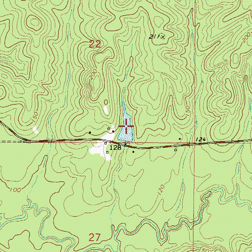 Topographic Map of Opine Lake, AL