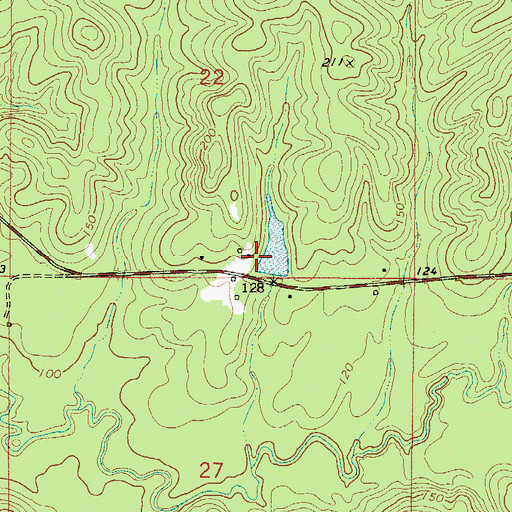 Topographic Map of Opine Timber Company Dam, AL