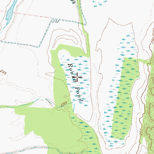 Topographic Map of Round Pond, TN